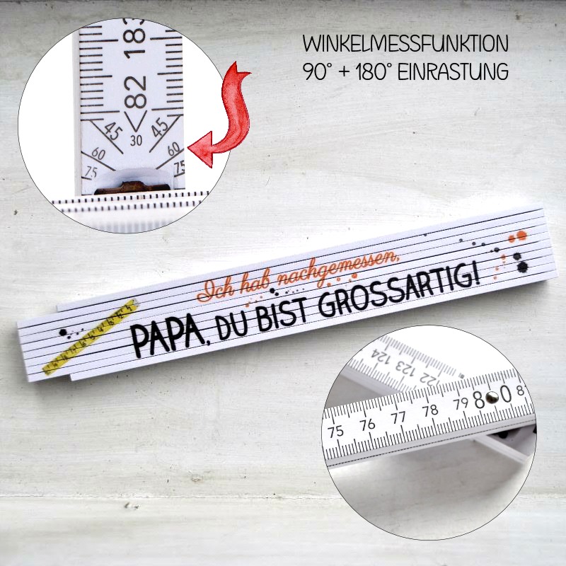 lustiger Zollstock Paparieren Geschenkidee