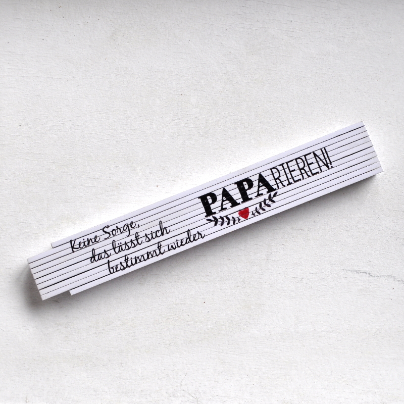 Zollstock mit Spruch Papa Geschenk Vatertag